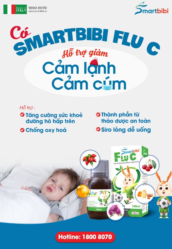 Có Smartbibi Flu C mẹ an tâm hơn khi con bị cảm cúm, cảm lạnh