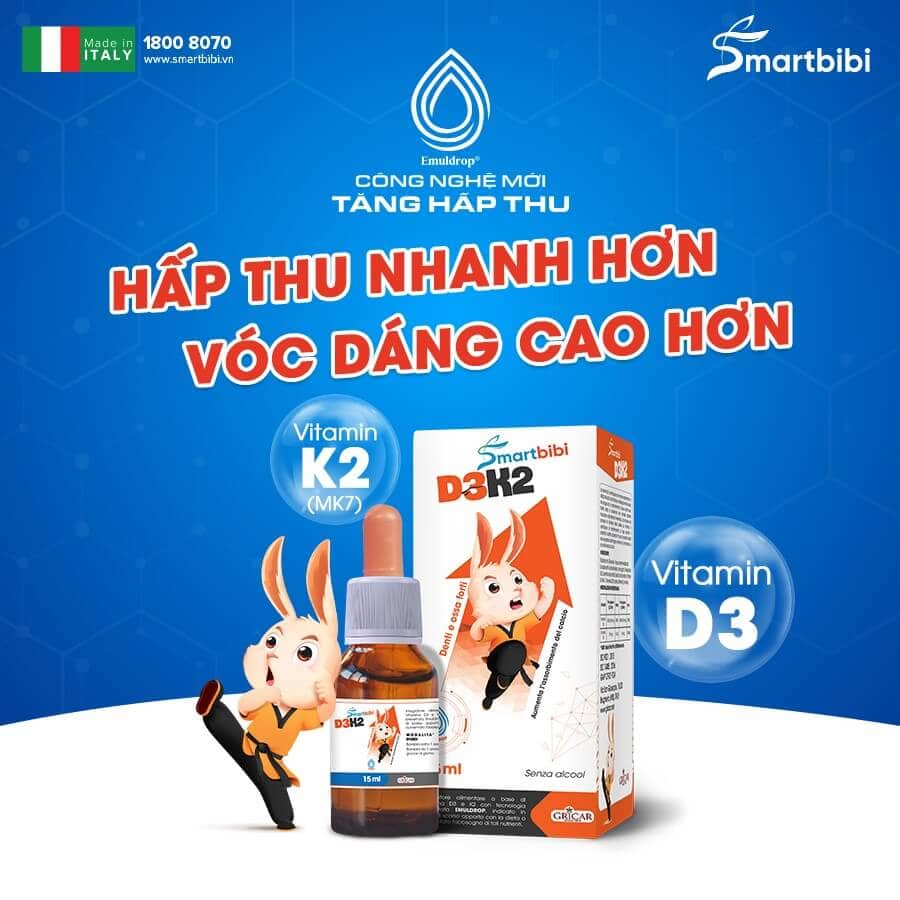 smartbibi d3k2 tăng trưởng chiều cao