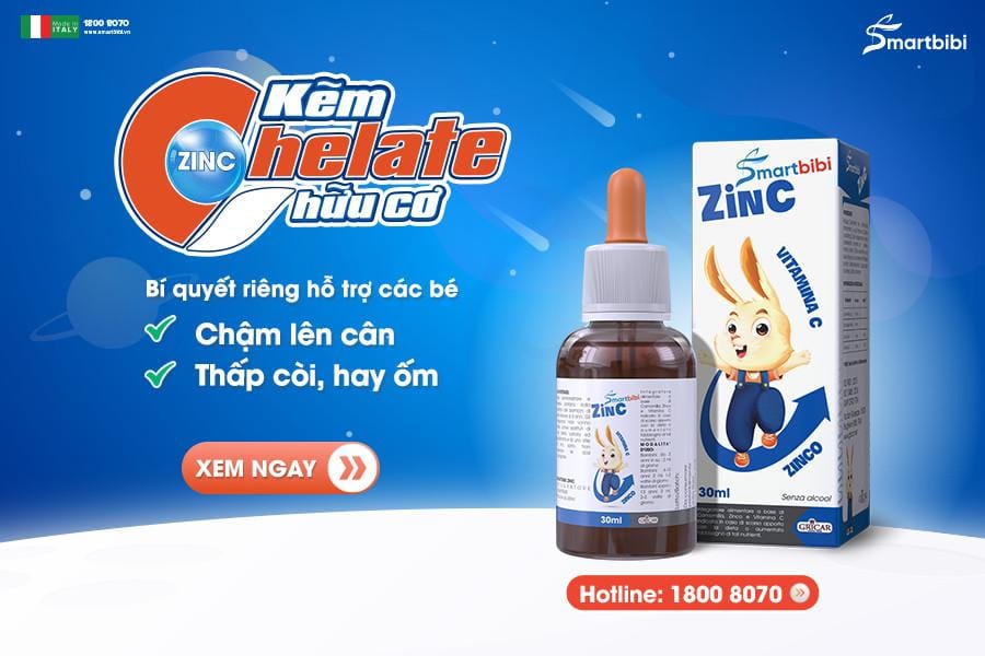 siro kẽm cho trẻ biếng ăn