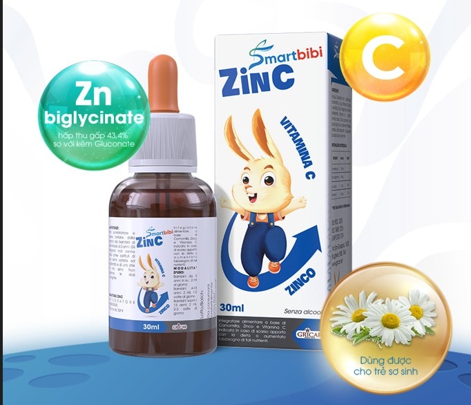 TPBVSK Smartbibi Zinc bổ sung kẽm và vitamin C cho bé