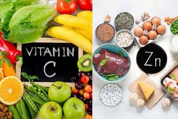 Bổ sung kẽm và vitamin C từ thực phẩm hàng ngày