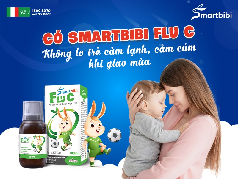 Smartbibi Flu C - Giải pháp hỗ trợ giảm cảm lạnh, cảm cúm cho bé